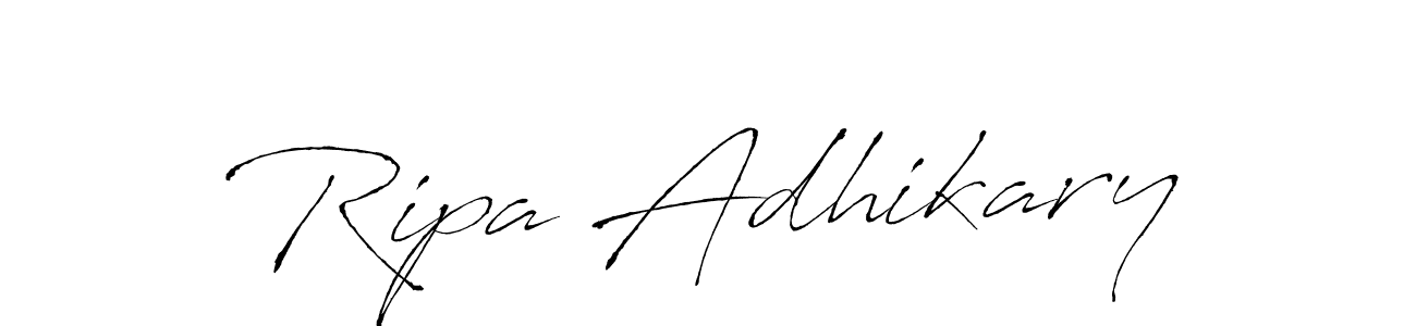 Antro_Vectra is a professional signature style that is perfect for those who want to add a touch of class to their signature. It is also a great choice for those who want to make their signature more unique. Get Ripa Adhikary name to fancy signature for free. Ripa Adhikary signature style 6 images and pictures png