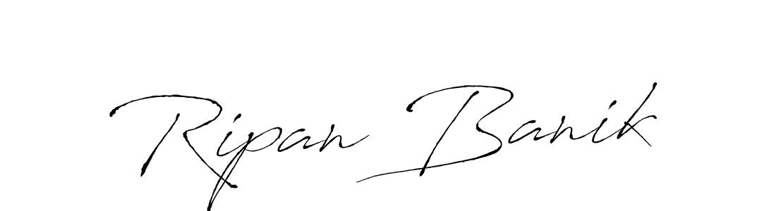 How to make Ripan Banik name signature. Use Antro_Vectra style for creating short signs online. This is the latest handwritten sign. Ripan Banik signature style 6 images and pictures png