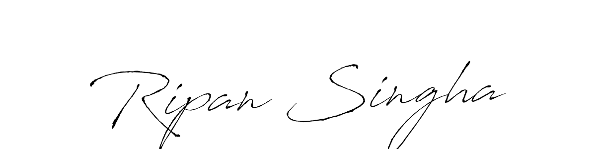 Ripan Singha stylish signature style. Best Handwritten Sign (Antro_Vectra) for my name. Handwritten Signature Collection Ideas for my name Ripan Singha. Ripan Singha signature style 6 images and pictures png