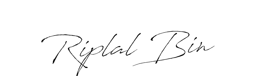 Create a beautiful signature design for name Riplal Bin. With this signature (Antro_Vectra) fonts, you can make a handwritten signature for free. Riplal Bin signature style 6 images and pictures png