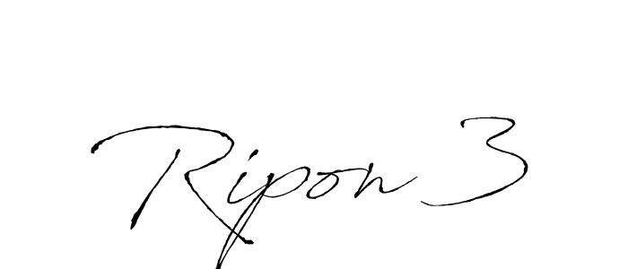 Design your own signature with our free online signature maker. With this signature software, you can create a handwritten (Antro_Vectra) signature for name Ripon 3. Ripon 3 signature style 6 images and pictures png