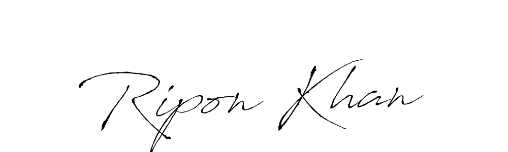 Use a signature maker to create a handwritten signature online. With this signature software, you can design (Antro_Vectra) your own signature for name Ripon Khan. Ripon Khan signature style 6 images and pictures png