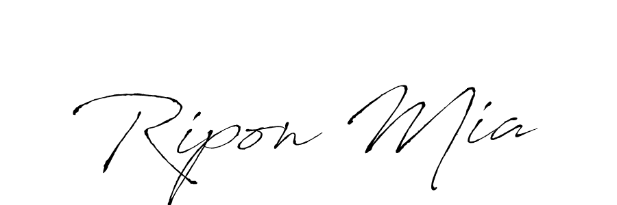 Similarly Antro_Vectra is the best handwritten signature design. Signature creator online .You can use it as an online autograph creator for name Ripon Mia. Ripon Mia signature style 6 images and pictures png