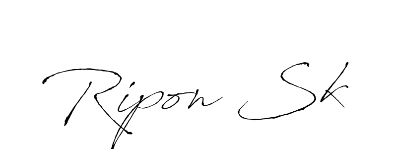 Ripon Sk stylish signature style. Best Handwritten Sign (Antro_Vectra) for my name. Handwritten Signature Collection Ideas for my name Ripon Sk. Ripon Sk signature style 6 images and pictures png