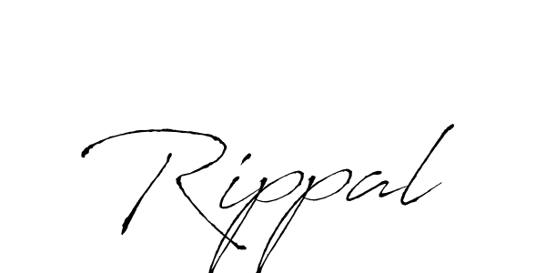 Make a beautiful signature design for name Rippal. With this signature (Antro_Vectra) style, you can create a handwritten signature for free. Rippal signature style 6 images and pictures png