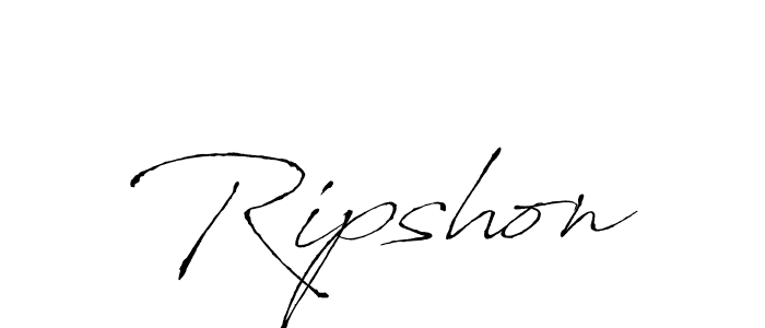 How to make Ripshon signature? Antro_Vectra is a professional autograph style. Create handwritten signature for Ripshon name. Ripshon signature style 6 images and pictures png