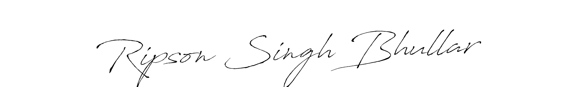 Use a signature maker to create a handwritten signature online. With this signature software, you can design (Antro_Vectra) your own signature for name Ripson Singh Bhullar. Ripson Singh Bhullar signature style 6 images and pictures png