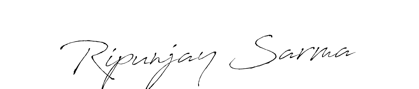 Create a beautiful signature design for name Ripunjay Sarma. With this signature (Antro_Vectra) fonts, you can make a handwritten signature for free. Ripunjay Sarma signature style 6 images and pictures png