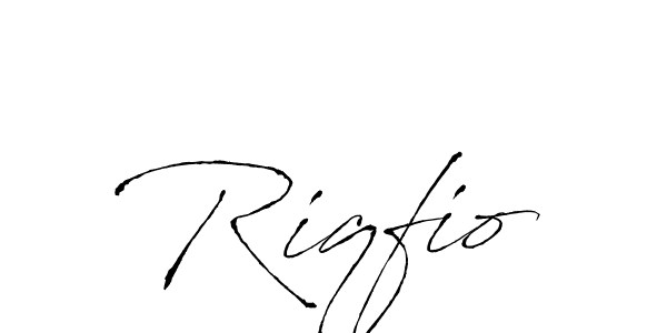 Riqfio stylish signature style. Best Handwritten Sign (Antro_Vectra) for my name. Handwritten Signature Collection Ideas for my name Riqfio. Riqfio signature style 6 images and pictures png