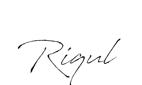 Use a signature maker to create a handwritten signature online. With this signature software, you can design (Antro_Vectra) your own signature for name Riqul. Riqul signature style 6 images and pictures png