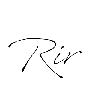 Antro_Vectra is a professional signature style that is perfect for those who want to add a touch of class to their signature. It is also a great choice for those who want to make their signature more unique. Get Rir name to fancy signature for free. Rir signature style 6 images and pictures png