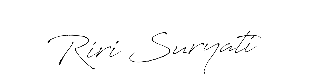 Also we have Riri Suryati name is the best signature style. Create professional handwritten signature collection using Antro_Vectra autograph style. Riri Suryati signature style 6 images and pictures png