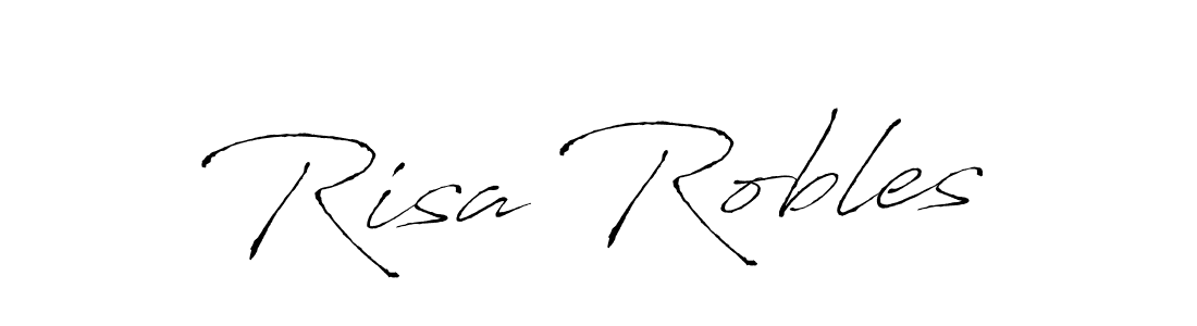 Risa Robles stylish signature style. Best Handwritten Sign (Antro_Vectra) for my name. Handwritten Signature Collection Ideas for my name Risa Robles. Risa Robles signature style 6 images and pictures png