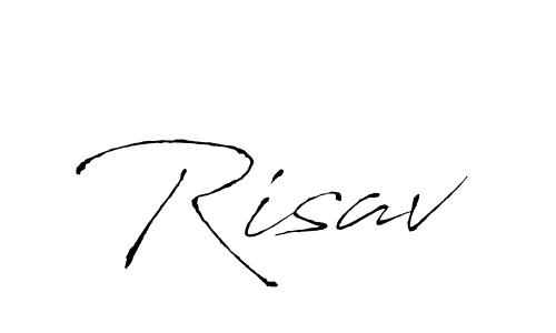 Make a beautiful signature design for name Risav. With this signature (Antro_Vectra) style, you can create a handwritten signature for free. Risav signature style 6 images and pictures png