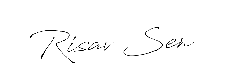 Create a beautiful signature design for name Risav Sen. With this signature (Antro_Vectra) fonts, you can make a handwritten signature for free. Risav Sen signature style 6 images and pictures png