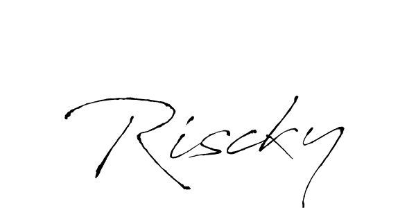 How to make Riscky signature? Antro_Vectra is a professional autograph style. Create handwritten signature for Riscky name. Riscky signature style 6 images and pictures png