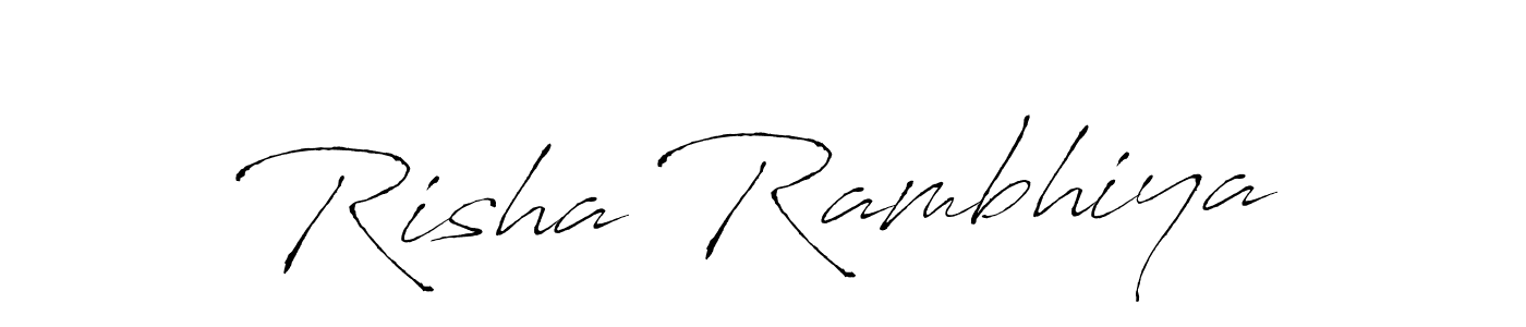 This is the best signature style for the Risha Rambhiya name. Also you like these signature font (Antro_Vectra). Mix name signature. Risha Rambhiya signature style 6 images and pictures png