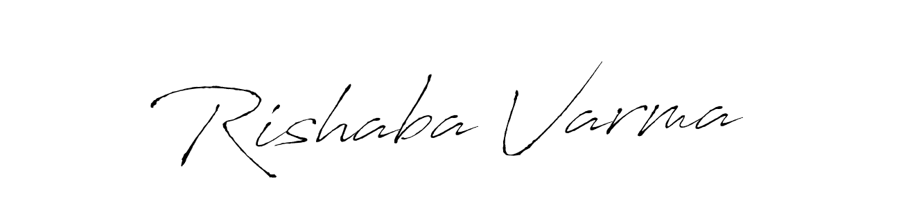 Make a beautiful signature design for name Rishaba Varma. With this signature (Antro_Vectra) style, you can create a handwritten signature for free. Rishaba Varma signature style 6 images and pictures png