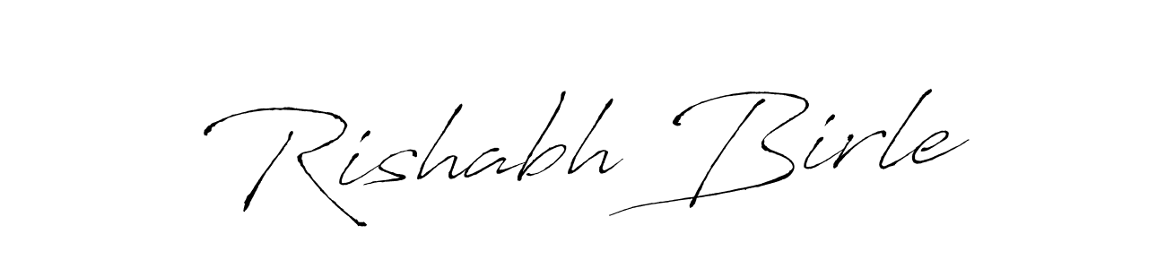 Design your own signature with our free online signature maker. With this signature software, you can create a handwritten (Antro_Vectra) signature for name Rishabh Birle. Rishabh Birle signature style 6 images and pictures png