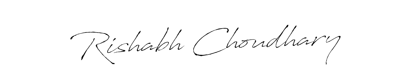 Create a beautiful signature design for name Rishabh Choudhary. With this signature (Antro_Vectra) fonts, you can make a handwritten signature for free. Rishabh Choudhary signature style 6 images and pictures png