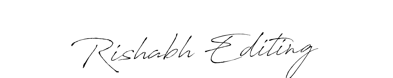 The best way (Antro_Vectra) to make a short signature is to pick only two or three words in your name. The name Rishabh Editing include a total of six letters. For converting this name. Rishabh Editing signature style 6 images and pictures png