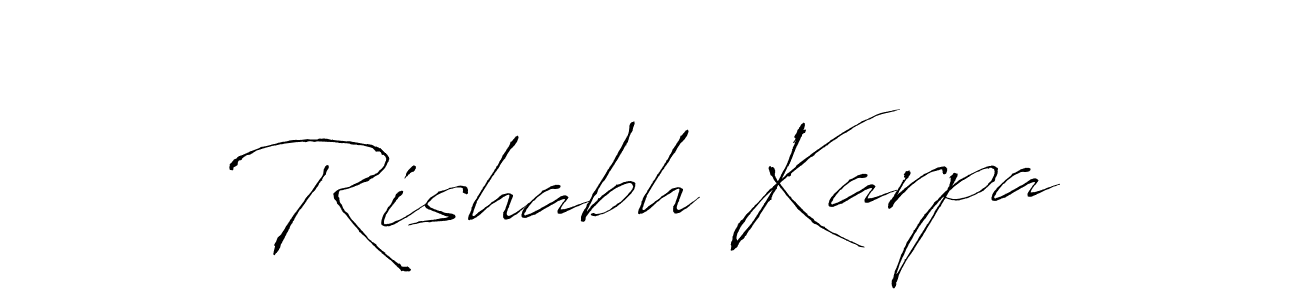 Design your own signature with our free online signature maker. With this signature software, you can create a handwritten (Antro_Vectra) signature for name Rishabh Karpa. Rishabh Karpa signature style 6 images and pictures png