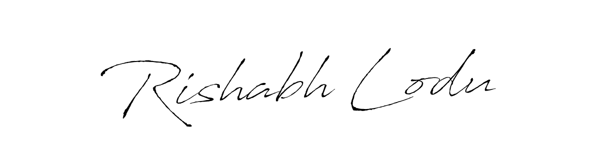 How to make Rishabh Lodu name signature. Use Antro_Vectra style for creating short signs online. This is the latest handwritten sign. Rishabh Lodu signature style 6 images and pictures png