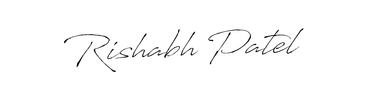 Rishabh Patel stylish signature style. Best Handwritten Sign (Antro_Vectra) for my name. Handwritten Signature Collection Ideas for my name Rishabh Patel. Rishabh Patel signature style 6 images and pictures png