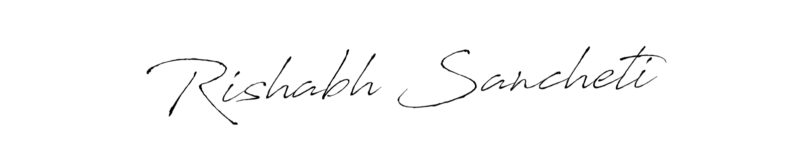 How to make Rishabh Sancheti signature? Antro_Vectra is a professional autograph style. Create handwritten signature for Rishabh Sancheti name. Rishabh Sancheti signature style 6 images and pictures png
