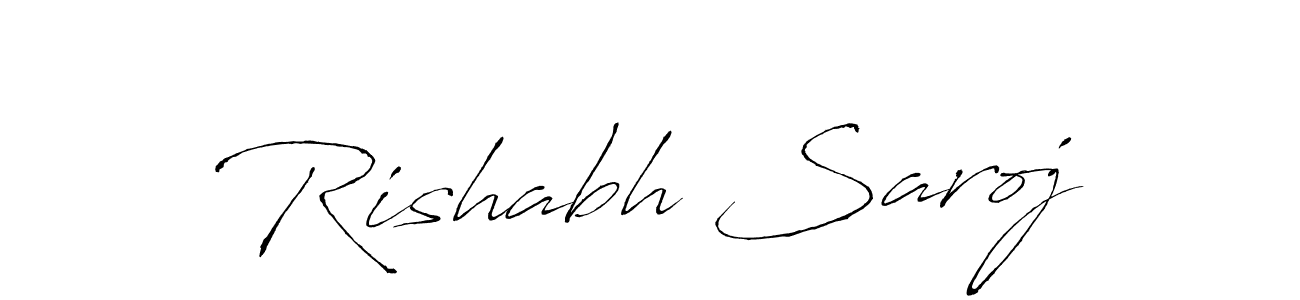 Rishabh Saroj stylish signature style. Best Handwritten Sign (Antro_Vectra) for my name. Handwritten Signature Collection Ideas for my name Rishabh Saroj. Rishabh Saroj signature style 6 images and pictures png