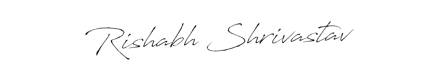 Make a beautiful signature design for name Rishabh Shrivastav. With this signature (Antro_Vectra) style, you can create a handwritten signature for free. Rishabh Shrivastav signature style 6 images and pictures png