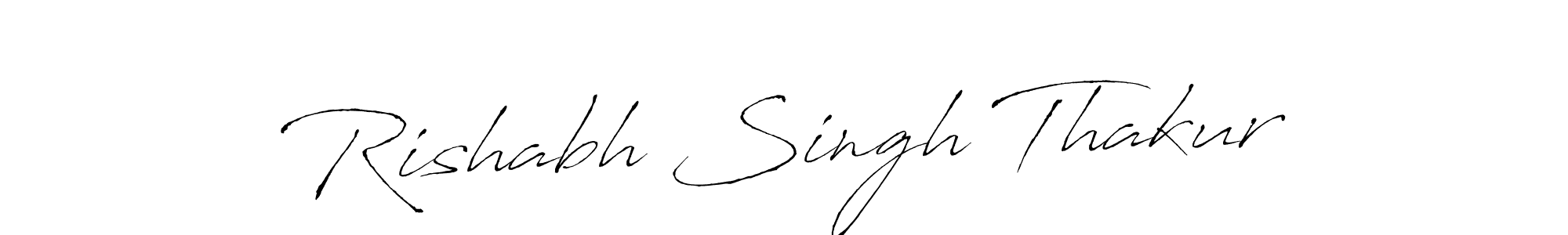 The best way (Antro_Vectra) to make a short signature is to pick only two or three words in your name. The name Rishabh Singh Thakur include a total of six letters. For converting this name. Rishabh Singh Thakur signature style 6 images and pictures png