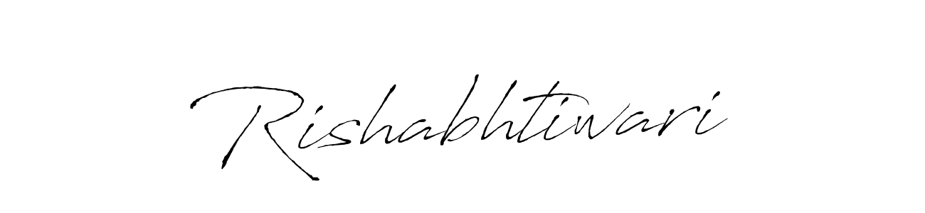 How to make Rishabhtiwari name signature. Use Antro_Vectra style for creating short signs online. This is the latest handwritten sign. Rishabhtiwari signature style 6 images and pictures png
