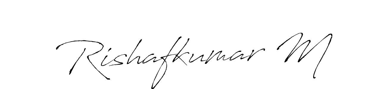 Design your own signature with our free online signature maker. With this signature software, you can create a handwritten (Antro_Vectra) signature for name Rishafkumar M. Rishafkumar M signature style 6 images and pictures png