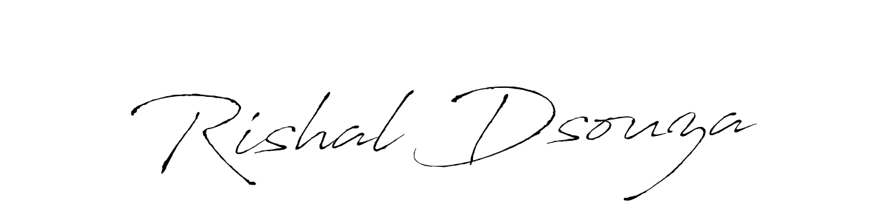 Make a beautiful signature design for name Rishal Dsouza. With this signature (Antro_Vectra) style, you can create a handwritten signature for free. Rishal Dsouza signature style 6 images and pictures png