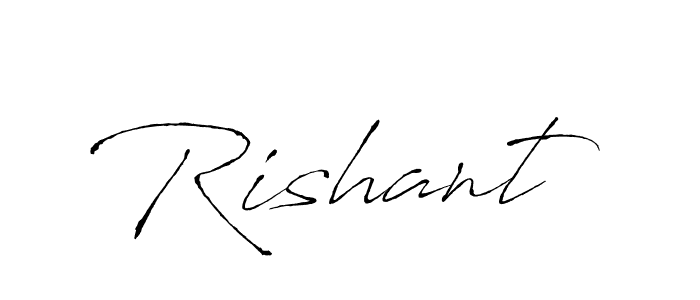 Design your own signature with our free online signature maker. With this signature software, you can create a handwritten (Antro_Vectra) signature for name Rishant. Rishant signature style 6 images and pictures png