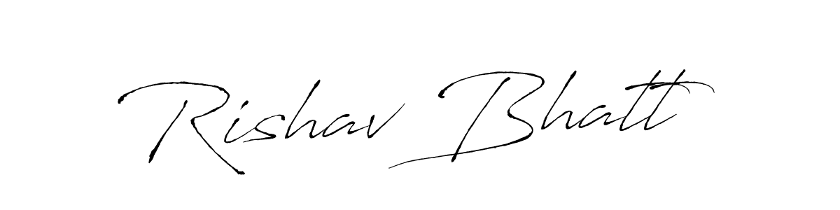 How to make Rishav Bhatt signature? Antro_Vectra is a professional autograph style. Create handwritten signature for Rishav Bhatt name. Rishav Bhatt signature style 6 images and pictures png