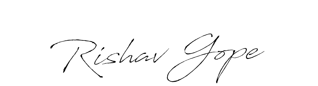 How to make Rishav Gope signature? Antro_Vectra is a professional autograph style. Create handwritten signature for Rishav Gope name. Rishav Gope signature style 6 images and pictures png