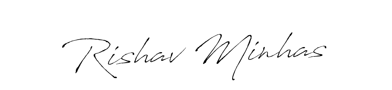 Use a signature maker to create a handwritten signature online. With this signature software, you can design (Antro_Vectra) your own signature for name Rishav Minhas. Rishav Minhas signature style 6 images and pictures png