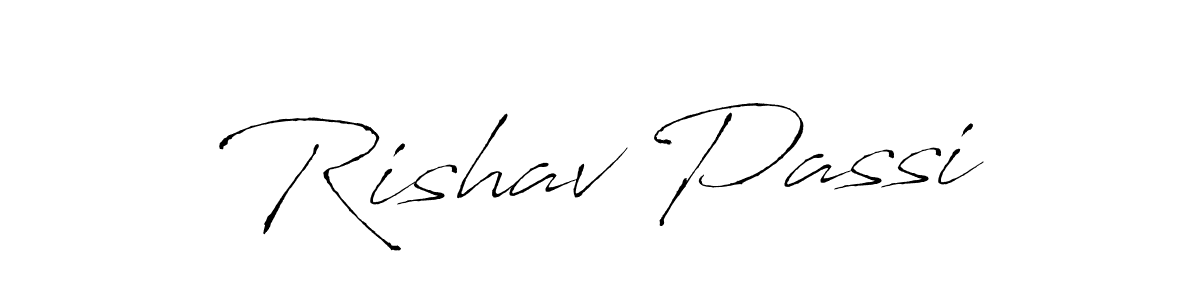 Antro_Vectra is a professional signature style that is perfect for those who want to add a touch of class to their signature. It is also a great choice for those who want to make their signature more unique. Get Rishav Passi name to fancy signature for free. Rishav Passi signature style 6 images and pictures png