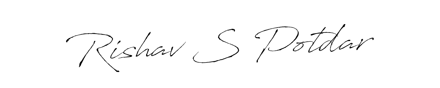 if you are searching for the best signature style for your name Rishav S Potdar. so please give up your signature search. here we have designed multiple signature styles  using Antro_Vectra. Rishav S Potdar signature style 6 images and pictures png