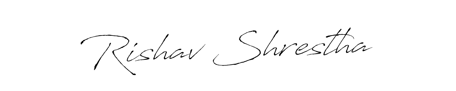 Also we have Rishav Shrestha name is the best signature style. Create professional handwritten signature collection using Antro_Vectra autograph style. Rishav Shrestha signature style 6 images and pictures png