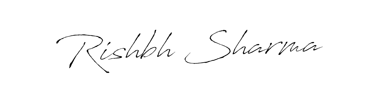 How to make Rishbh Sharma name signature. Use Antro_Vectra style for creating short signs online. This is the latest handwritten sign. Rishbh Sharma signature style 6 images and pictures png