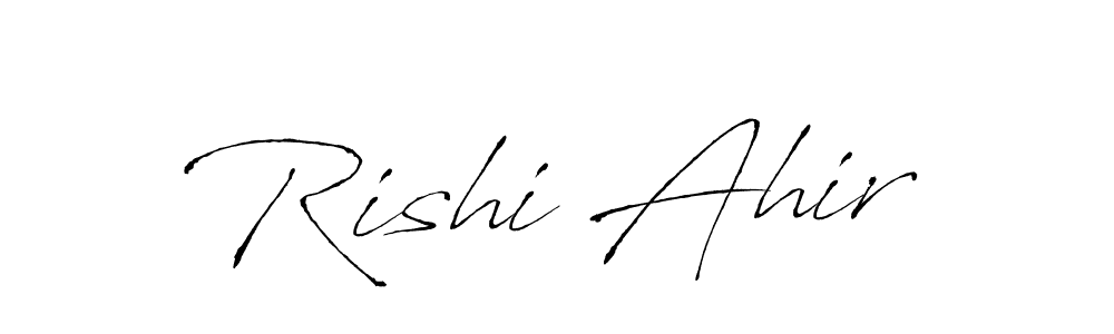 Create a beautiful signature design for name Rishi Ahir. With this signature (Antro_Vectra) fonts, you can make a handwritten signature for free. Rishi Ahir signature style 6 images and pictures png