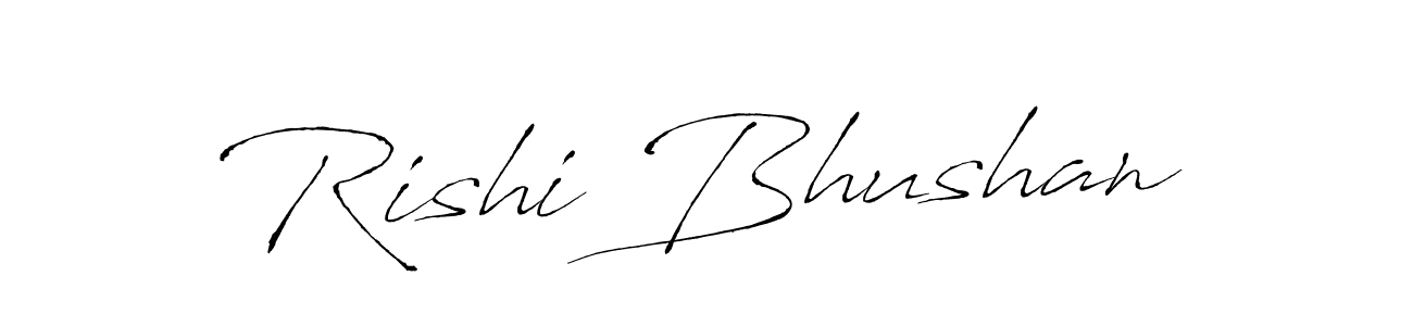 Create a beautiful signature design for name Rishi Bhushan. With this signature (Antro_Vectra) fonts, you can make a handwritten signature for free. Rishi Bhushan signature style 6 images and pictures png