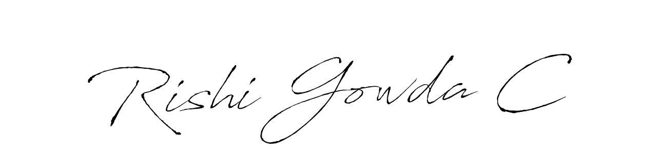 if you are searching for the best signature style for your name Rishi Gowda C. so please give up your signature search. here we have designed multiple signature styles  using Antro_Vectra. Rishi Gowda C signature style 6 images and pictures png