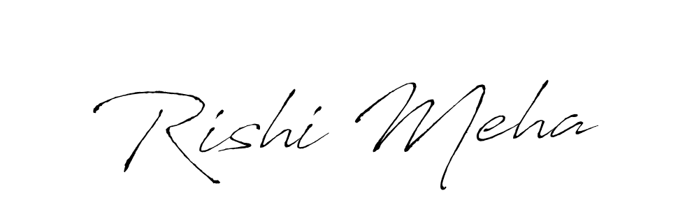 Create a beautiful signature design for name Rishi Meha. With this signature (Antro_Vectra) fonts, you can make a handwritten signature for free. Rishi Meha signature style 6 images and pictures png
