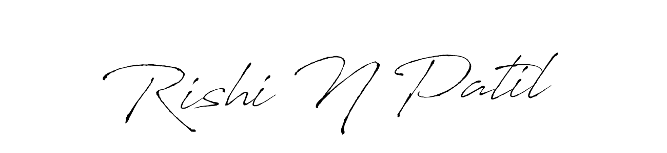 Create a beautiful signature design for name Rishi N Patil. With this signature (Antro_Vectra) fonts, you can make a handwritten signature for free. Rishi N Patil signature style 6 images and pictures png