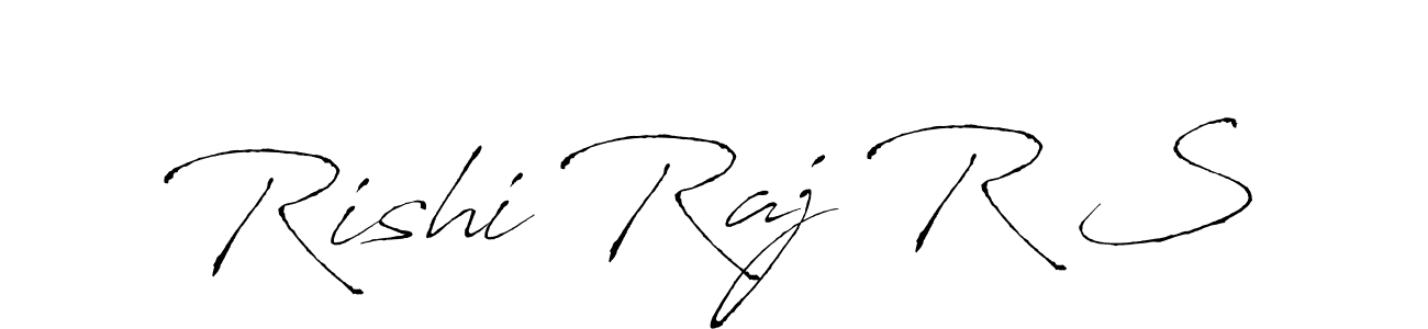 It looks lik you need a new signature style for name Rishi Raj R S. Design unique handwritten (Antro_Vectra) signature with our free signature maker in just a few clicks. Rishi Raj R S signature style 6 images and pictures png