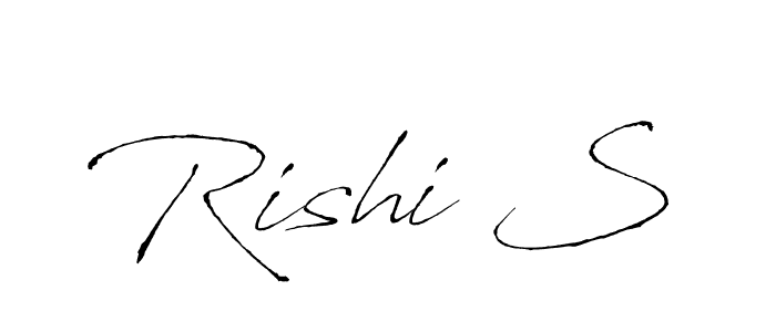 Make a beautiful signature design for name Rishi S. With this signature (Antro_Vectra) style, you can create a handwritten signature for free. Rishi S signature style 6 images and pictures png